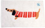 Rex London Covoraș de baie roșu/alb 52, 5x83 cm Sausage Dog - Rex London Covor baie