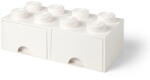 LEGO® Cutie depozitare cu 2 sertare LEGO®, alb - bej