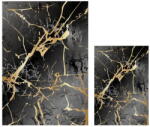 Mila Home Covorașe de baie negre/aurii 2 buc. 60x100 cm Cracks - Mila Home Covor baie