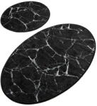 Foutastic Set 2 covorașe ovale de baie Foutastic Marble, negru Covor baie