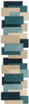 Flair Rugs Covor tip traversă albastru/bej din lână 60x230 cm Abstract Collage - Flair Rugs Covor