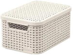 Keter Cutie de depozitare crem din plastic cu capac 20x29x14 cm Style - Curver