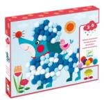DJECO Atelier creativ de colaj - Catelusi pufosi din pom-poame colorate (DJ09867)