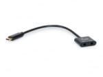 Equip 133469 USB-C - 2x 3, 5 mm jack DAC adapter 15 cm fekete