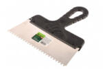 SIBRTEH 250mm 6x6mm fogazott spatulya rozsdamentes, műanyag nyéllel (85465) (85465)