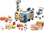 Smoby Set magazin diferite produse cu aparat de vafe Maxi Market Smoby electronic cu frigider și hamburheri hotdog și alimente (SM350242-26)