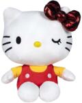 Play by Play Jucarie din plus Hello Kitty cu salopeta rosie, Editie aniversara, 16 cm (PL23868RS) - ookee
