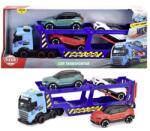 Dickie Toys Transport auto Volvo FH 16, 40 cm + 3 autoturisme, lumina, sonor (3747017)