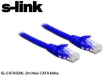 S-Link Kábel - SL-CAT602BL (UTP patch kábel, CAT6, kék, 2m) 13939 (13939)