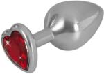 You2Toys Dop Anal Cu Bijuterie Diamond Medium, Metalic+rosu, 8 Cm
