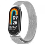  Mobilly milánói fém pótszíj Xiaomi Mi Band 8-hoz - Ezüst (XXX)