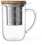 VIVA Чаша за чай с цедка VIVA Minima 500ml, бамбуково капаче за запарка (1006988) - azo