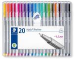STAEDTLER Tűfilc készlet, 0, 3 mm, STAEDTLER "Triplus 334", 20 különböző szín (334 SB20)