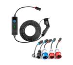 Besen állítható hordozható elektromos autó töltő táskával max. 3x24A (16, 5kW) , 5 méter (Type2) BS-PCD-050
