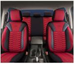 Panda Set Huse Scaune Auto pentru Ssangyong Korando - Panda Paris, Rosu Negru, 11 piese