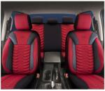 Panda Set Huse Scaune Auto pentru Mercedes-Benz GLA - Panda Paris, Rosu Negru, 11 piese