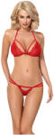 Obsessive 838-SET-3 - pántos csipke melltartó szett (piros) (22146793131) - szexshop