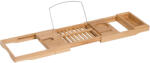 HomCom Bambusz fürdőkád tálca, állítható szélesség, 70-105 x 22 x 5cm (834-072)