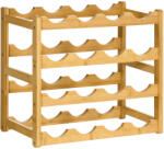 HOMCOM Bambusz borállvány 16 palack, 43x23, 5x38cm (801-269V00ND)