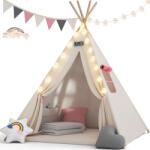 Spielwerk Cort tip teepee pentru copii JULIA, 160x120x120cm, bej/roz