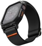 Spigen LITE FIT PRO pótszíj (egyedi méret, textil, ütésállóság + szilikon keret) FEKETE Apple Watch Series 10 42mm (ACS08594)