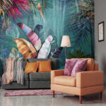 Wallvision Színes trópusi pálmaleves fotótapéta 368x254cm