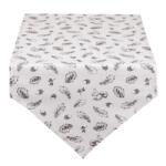 Clayre & Eef Fata de masa bumbac alb gri Forest 50*160 cm (CCLIF65) Fata de masa