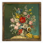 Evila Originals Tablou Vintage Flowers, 50 x 50 cm