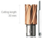 BDS Maschinen Carbide-Plus keményfémes és TiN bevonatos magfúró, munkahossz: 30mm, átmérő: 27 (HKK-P-027)