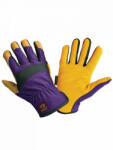 Parweld Panther sofőrkesztyű, légátersztő elasztikus kézhát, borjúbőr, 10-es, sárga/lila/fekete (10db/cs) (P3854) - kerl