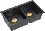 Quadron Logan chiuveta graniteq 76x45 cm negru HQL7645U8_PVDG1_U (HQL7645U8PVDG1U) Chiuveta