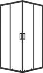 Laveo Bresso cabină de duș 90x90 cm pătrat negru mat/sticlă transparentă JKD_796K (JKD796K)