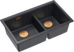 Quadron Logan chiuveta graniteq 76x45 cm negru HQL7645U8_PVDC1_U (HQL7645U8PVDC1U) Chiuveta