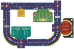 DJECO Őrült motorok - Autópálya puzzle 24 db - Circuit de ville - puzzle géant - Crazy motors - Djeco - DJ05497