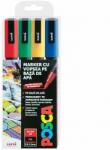 uni Marker cu vopsea Posca PC-3M, varf 0.9-1.3 mm, 4 buc/set M1505