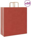 vidaXL 50 db piros papírzacskók fogantyúkkal 45x17x48 cm (4101975)