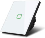 MACLEAN Intrerupator inteligent MCE701W Touch light switch, single, glass, white with square button (MCE701W) - pcone