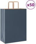 vidaXL 50 db kék papírzacskók fogantyúkkal 32x17x44 cm (4101916)