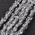  Fazettált Lapos Korong Üveggyöngy 5-6x4mm