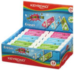  Radír, PVC mentes 24 db/display Keyroad Kaleidoscope vegyes színek