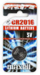  Elem CR2016 lithium 1 db/csomag, akasztós bliszterben Maxell