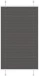 vidaXL pliszírozott redőny fekete 75x100 cm szövetszélesség 74, 4 cm (4015121)