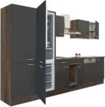 Leziter Yorki Konyhabútor - 300 cm - Tölgy/Antracit (L340YAN-PSZ-AF)