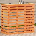 vidaXL viaszbarna kültéri tömör fenyőfa bárasztal 113, 5 x 50 x 103 cm (844640)