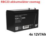 Green Cell APC RBC23 helyettesítő akkumulátor csomag (4x 12V 7Ah) (RBC23-RP)