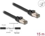 Delock 80245 U/FTP Cat6a RJ45 Flexibilis Patch kábel 15m - Fekete (80245) (80245)