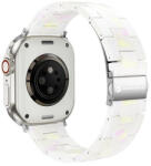 Forcell F-Design FA04 Apple Watch 42/44/45/49mm márvány mintás szíj, fehér - phoner