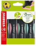 STABILO Textmarker Stabilo Boss Green Pastel, 4 culori/set, etui carton (SW607042)