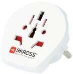 SKROSS hálózati csatlakozó adapter (240v / 16000ma, it, us, uk, ch, cn - eu2 pin, eu3 földelt, utazótöltő) fehér (1.500211-E)