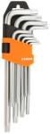 Kendo furatos TORX kulcs készlet hosszú 9r. T10-T50 CrV No. 20742 (20742)